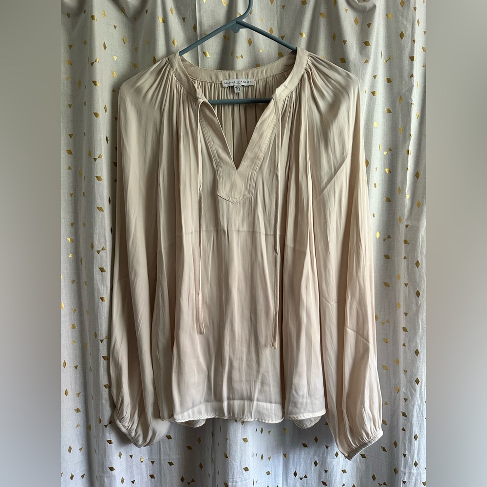 Satin V-Neck Top